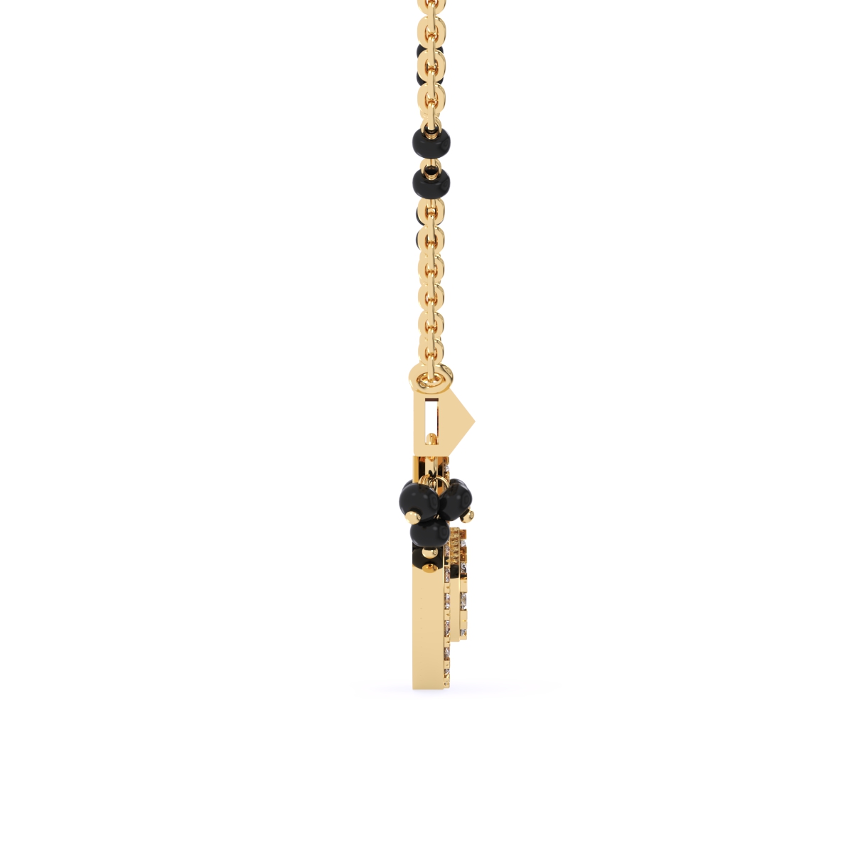 Fancy Pear Halo Diamond Mangalsutra